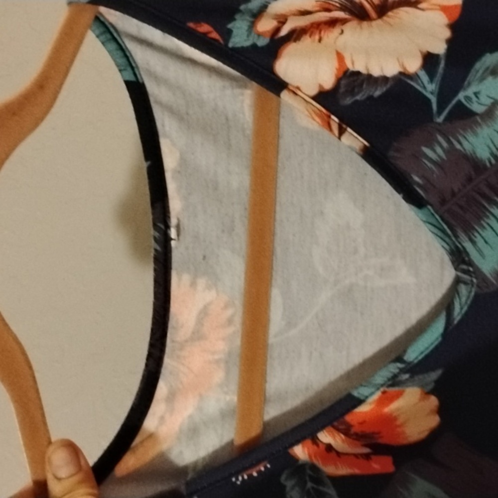 (Givvy) Hawaiian style Long Maxi Dress with Pockets, short sleeve. - Picture 4 of 5